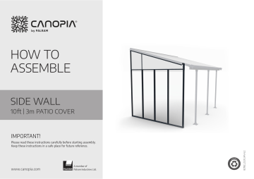 Canopia by Palram 704482 10 ft. Series Patio Cover SideWall Mode d'emploi | Fixfr