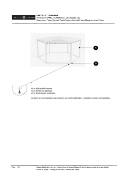 Scott Living DS-D526SL-212 Fulton 36 in. x 31.5 in. Black and White Hexagon Shaped Geometric Design Resin Top Coffee Table Mode d'emploi