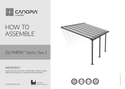 Canopia by Palram 704573 Olympia 10 ft. x 14 ft. Gray/Bronze Aluminum Patio Cover Mode d'emploi