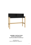 Manhattan Comfort 309AMC182 Bowery Black and Oak Desk Mode d'emploi