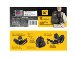 CAT 980202N 17 in. 31-Pocket Tech Tool Backpack Mode d'emploi