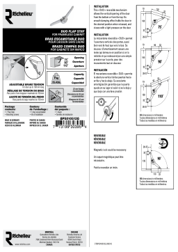 Richelieu Hardware BP5010512G Flap Stay Duo for Wood Door Mode d'emploi