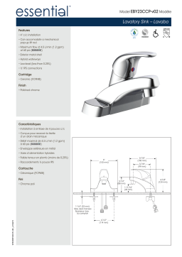 Keeney EBY23CCP Belanger 4 in. Centerset Single-Handle Bathroom Faucet spécification