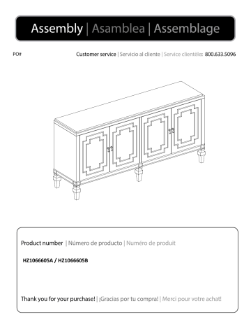 Southern Enterprises HD433868 Shanera Antique White Low-Profile Accent Cabinet Mode d'emploi | Fixfr