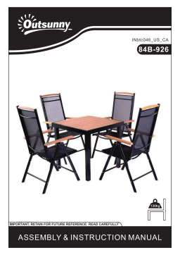 FORCLOVER ASE-MF053 5-Piece Aluminum Outdoor Bistro Serving Bar Set Mode d'emploi