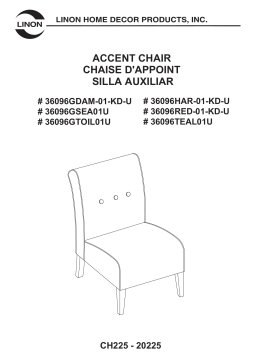 Linon Home Decor THD01863 Coco Gray Toile Accent Chair Mode d'emploi