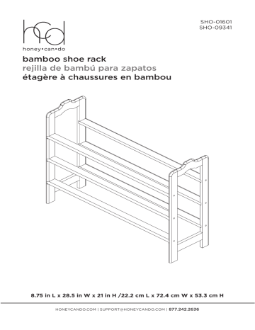 Honey-Can-Do SHO-09341 21 in. H 12-Pair Natural Bamboo 3-Tier Shoe Rack Mode d'emploi | Fixfr