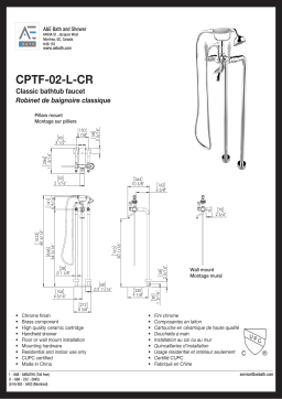 A&E 240183 Deborah 2-Handle Classical Freestanding Roman Tub Faucet spécification