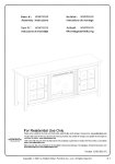 Welwick Designs HD9150 58 in. Grey Wash Wood and Glass Transitional 2-Door Windowpane Fireplace TV Stand Fits TVs up to 65 in. Mode d'emploi