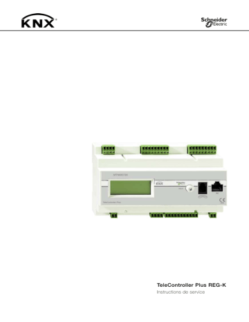 Configuration à l'aide du bouton tournant. Schneider Electric TeleController Plus REG-K | Fixfr