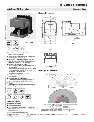 ROD4-58 plus | Leuze ROD4-56 plus Laserscanner Manuel utilisateur | Fixfr