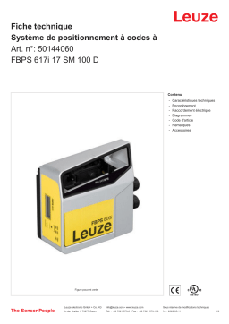 Leuze FBPS 617i 17 SM 100 D Barcode Positioniersystem Manuel utilisateur