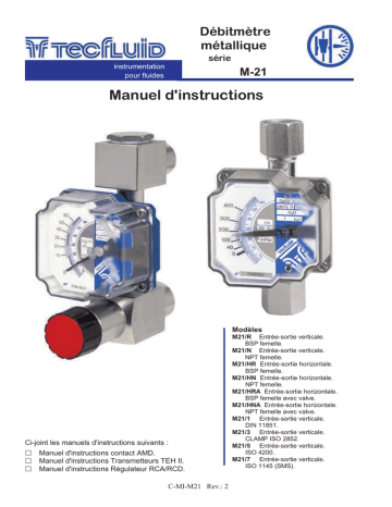 Tecfluid C-MI-M21 Manuel utilisateur | Fixfr