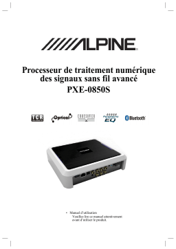 Alpine PXE-0850S Advanced Wireless Digital Signal Processor Manuel du propriétaire