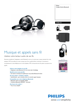 Philips SHB6102/00 Casque stéréo Bluetooth Manuel utilisateur