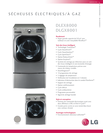 LG DLEX8000V Une information important | Fixfr