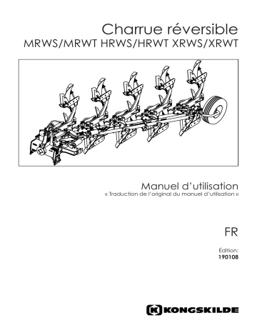 MRWS/HRWS - MRWT/HRWT | Kongskilde XRWS/XRWT Manuel du propriétaire | Fixfr