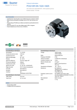 Baumer POG10R DN 1024 I M25 Incremental encoder Fiche technique