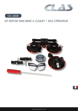 CLAS OC 6500 ONE-MAN WINDSCREEN RATCHETED REMOVAL KIT Manuel du propriétaire