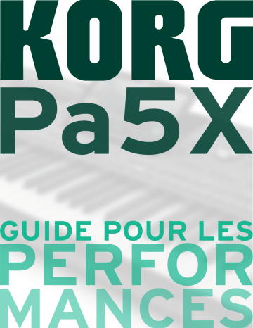 Korg Pa5X Mode d'emploi | Fixfr