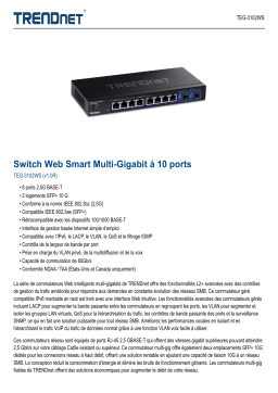 Trendnet TEG-3102WS 10-Port Multi-Gig Web Smart Switch Fiche technique