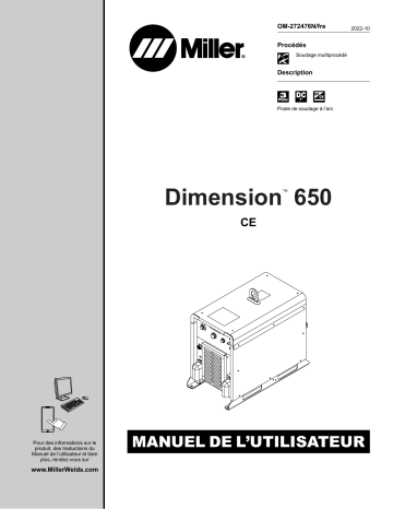 Miller DIMENSION 650 CE Manuel utilisateur | Fixfr