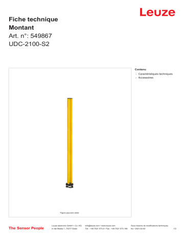 Leuze UDC-2100-S2 Gerätesäule Manuel utilisateur | Fixfr