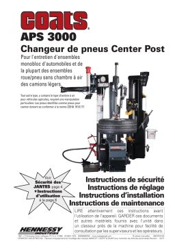 Coats APS-3000 FR Leverless Tire Changer Mode d'emploi