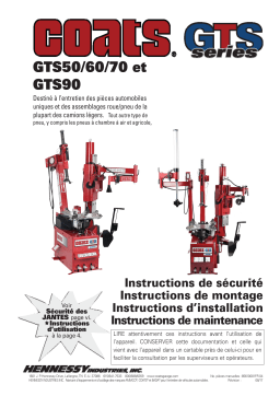 Coats GTS50, GTS60, GTS70 et GTS90Changeurs de pneus Rim Clamp� Mode d'emploi