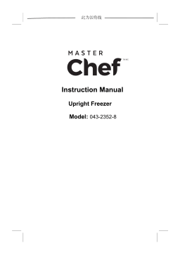 Master Chef Energy Star Upright Freezer Manuel du propriétaire