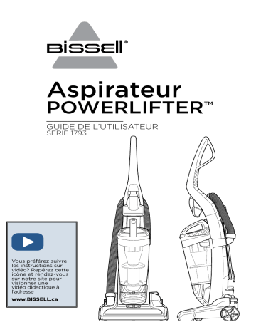 Bissell Power Lifter Swivel Pet Lighweight Bagless Upright Vacuum Manuel du propriétaire | Fixfr
