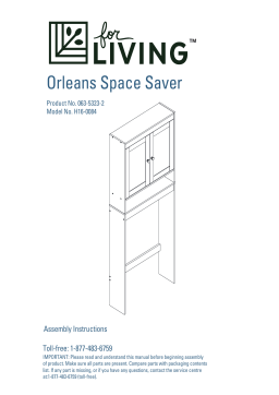for Living Orleans 2-Door Over-The-Toilet Spacesaver Bathroom Storage Cabinet Manuel du propriétaire