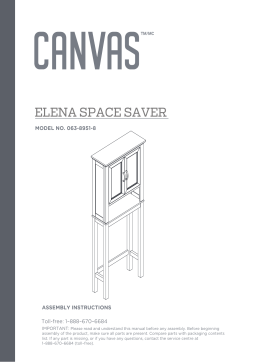 Canvas Elena 2-Door Over-The-Toilet Spacesaver Bathroom Storage Shelf/Cabinet Manuel du propriétaire