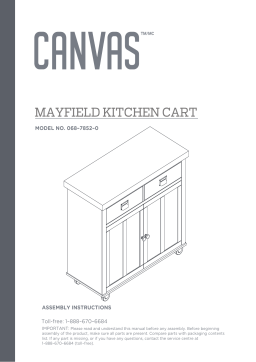 Canvas Mayfield Wood Top Kitchen Utility Storage Cart/Island Manuel du propriétaire