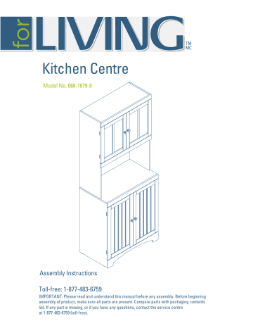 for Living 4-Door Open Shelf Freestanding Kitchen Pantry Storage Cabinet Manuel du propriétaire | Fixfr