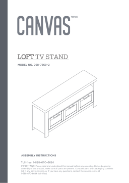 Canvas Loft 3-Drawer TV Stand & Media Storage Console Cabinet Manuel du propriétaire