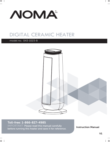 NOMA Tower Ceramic Space Fan Heater Manuel du propriétaire | Fixfr