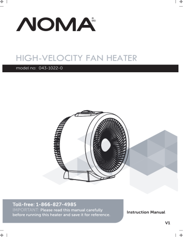 NOMA Turbo Mechanical Utility Space Fan Heater Manuel du propriétaire | Fixfr