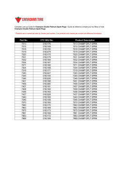 Champion Double Platinum Spark Plug Manuel du propriétaire