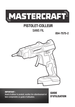 MasterCraft 20V Glue Gun Manuel du propriétaire