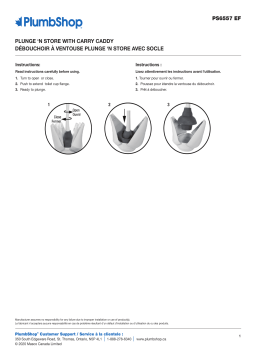 Plumbshop Plunge-N-Store Manuel du propriétaire