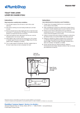 Plumbshop Toilet Flush Lever Manuel du propriétaire