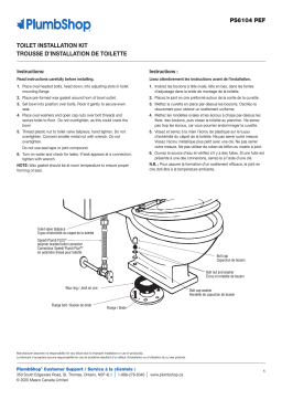 Plumbshop Brasscraft Toilet Install Kit Manuel du propriétaire