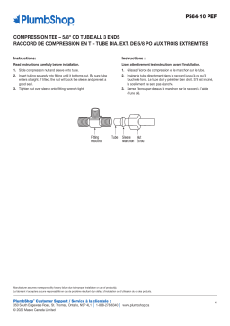 Plumbshop Compression Tee Manuel du propriétaire
