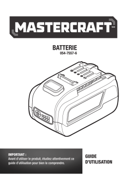 MasterCraft 20V Max Lithium-Ion 4.0Ah Battery Pack Manuel du propriétaire