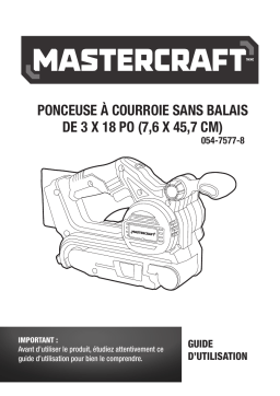 MasterCraft 20V Belt Sander Manuel du propriétaire