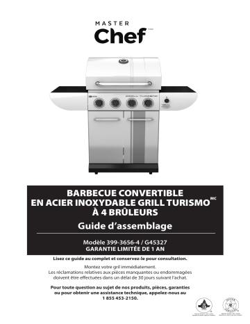 Master Chef Grill Turismo 4-Burner Propane Gas BBQ Manuel du propriétaire | Fixfr