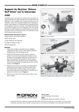 Orion 52062 SkyLine Deluxe Laser Pointer-to-Telescope Bracket Manuel utilisateur