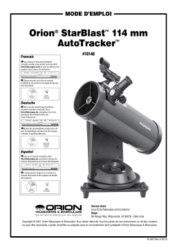 Orion 10140 StarBlast 114mm AutoTracker Reflector Telescope Manuel utilisateur