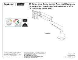 Steelcase CF Series Intro Single Monitor Arm – AMQ Worktools Manuel utilisateur